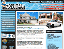 Tablet Screenshot of optimalpowerwash.com